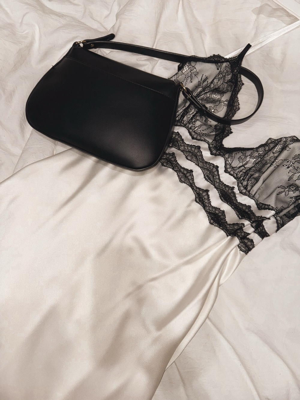 Giani Bini size 6 - Gianni Bini x Nastia Liukin Satin Lace Dress - Black & White - Picture 5 of 5